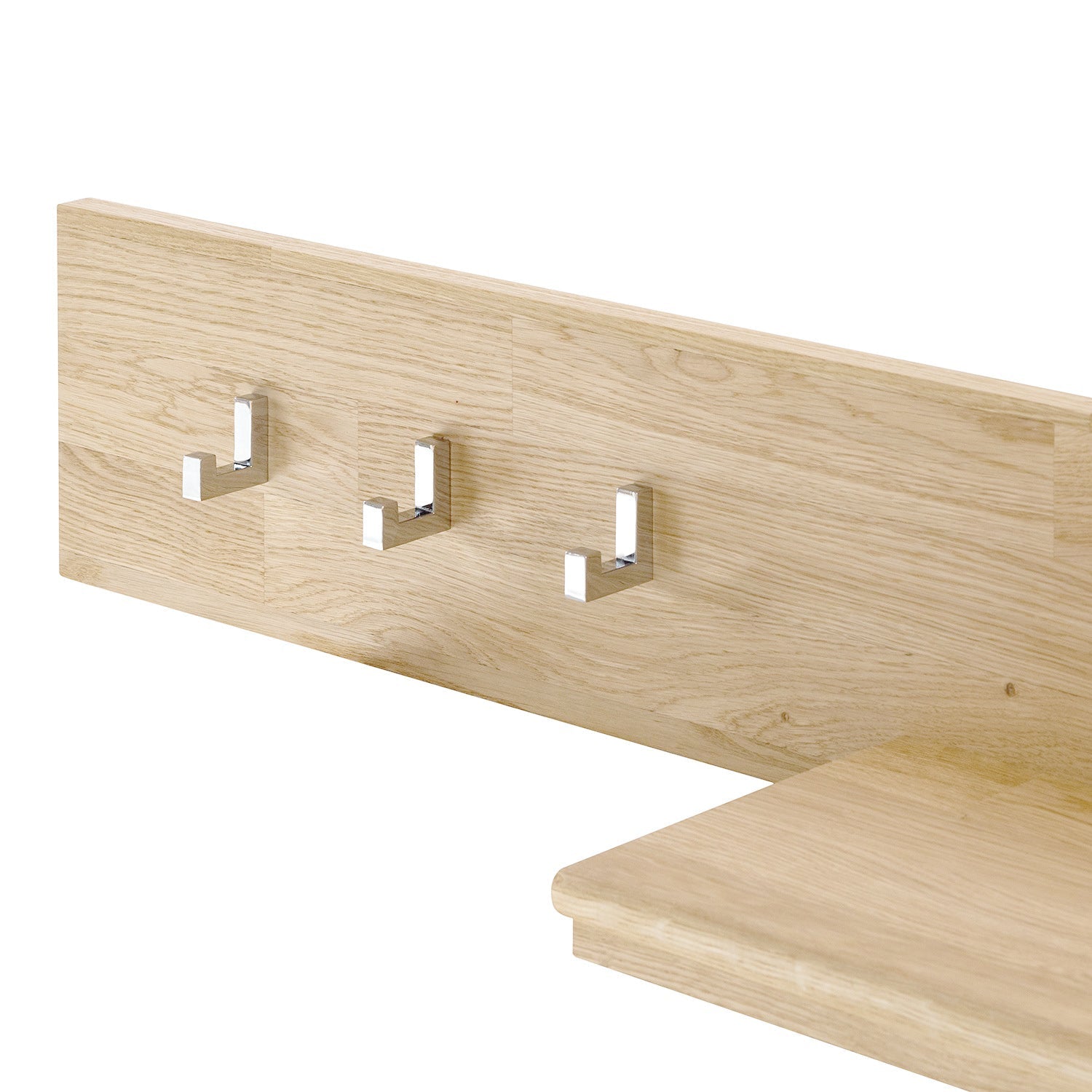 NordicStory Perchero de pared de madera maciza de roble